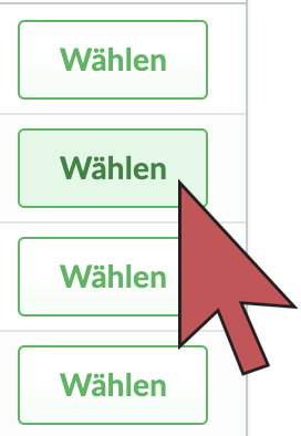 Zeigt杯Pfeil, der uber der Schaltflache„schwebt Auswahlen”。